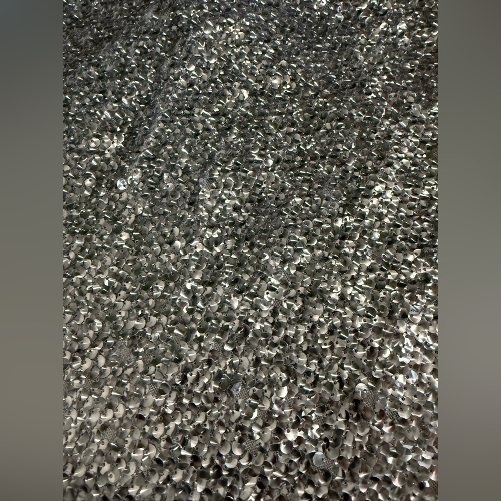 ANTONIO MELANI NWT NEW Silver Reese Sequin Maxi Gown Dress Event Formal Size 6 - Picture 6 of 11